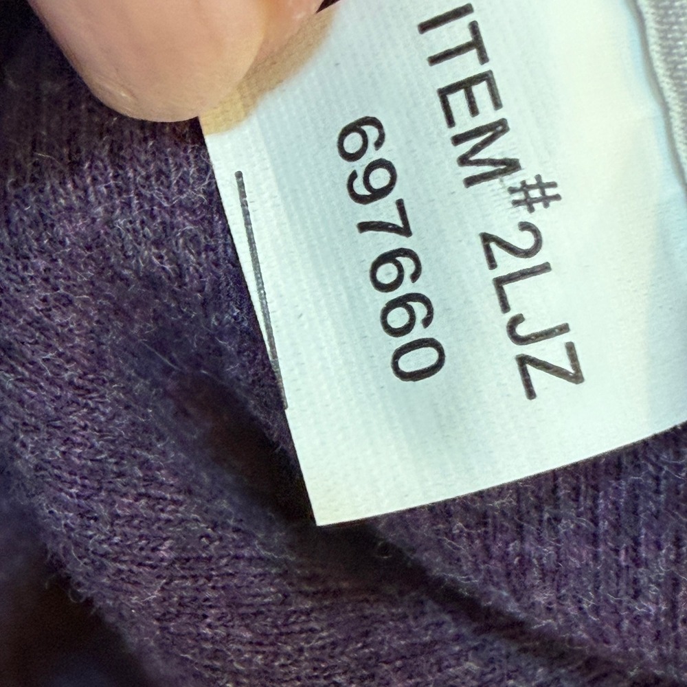 Orvis 1/4 Zip Pullover Sweater Mens Size Medium Purple Long Sleeve Collar Cotton - Picture 9 of 9
